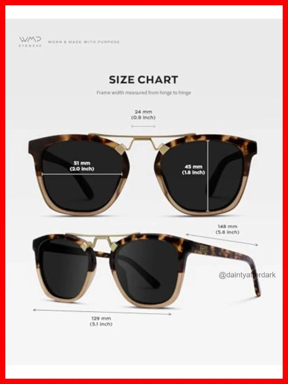Oversized Square Polarized Sunglasses with Metal Double-Bar Bridge